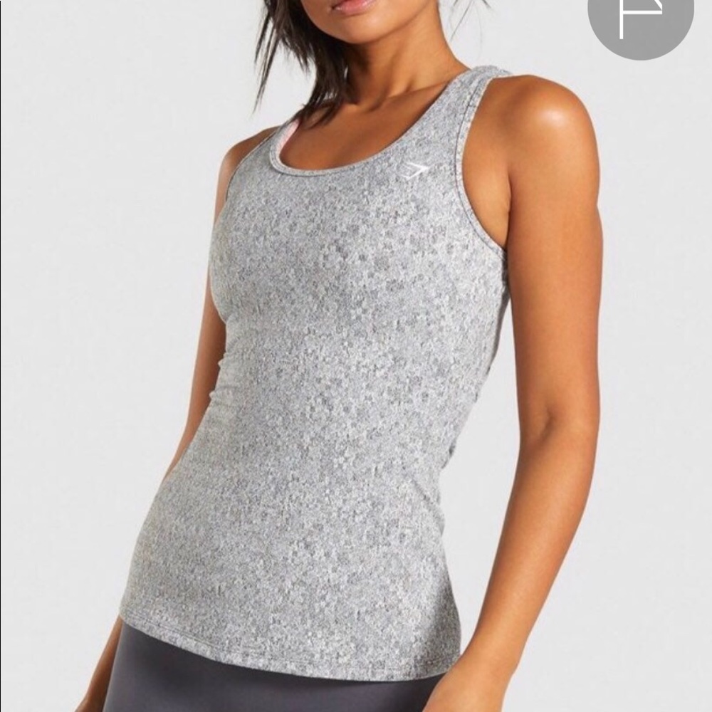 GREY FLEUR TANK TOP